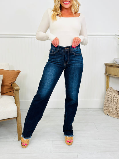Women’s High-Rise Comfort Stretch Straight Leg Jeans