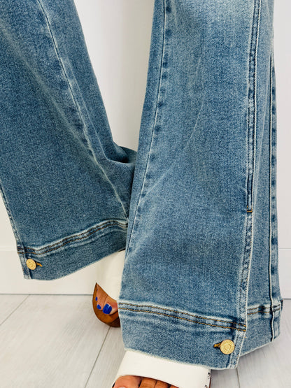 Main Attraction Vintage Wash Flares