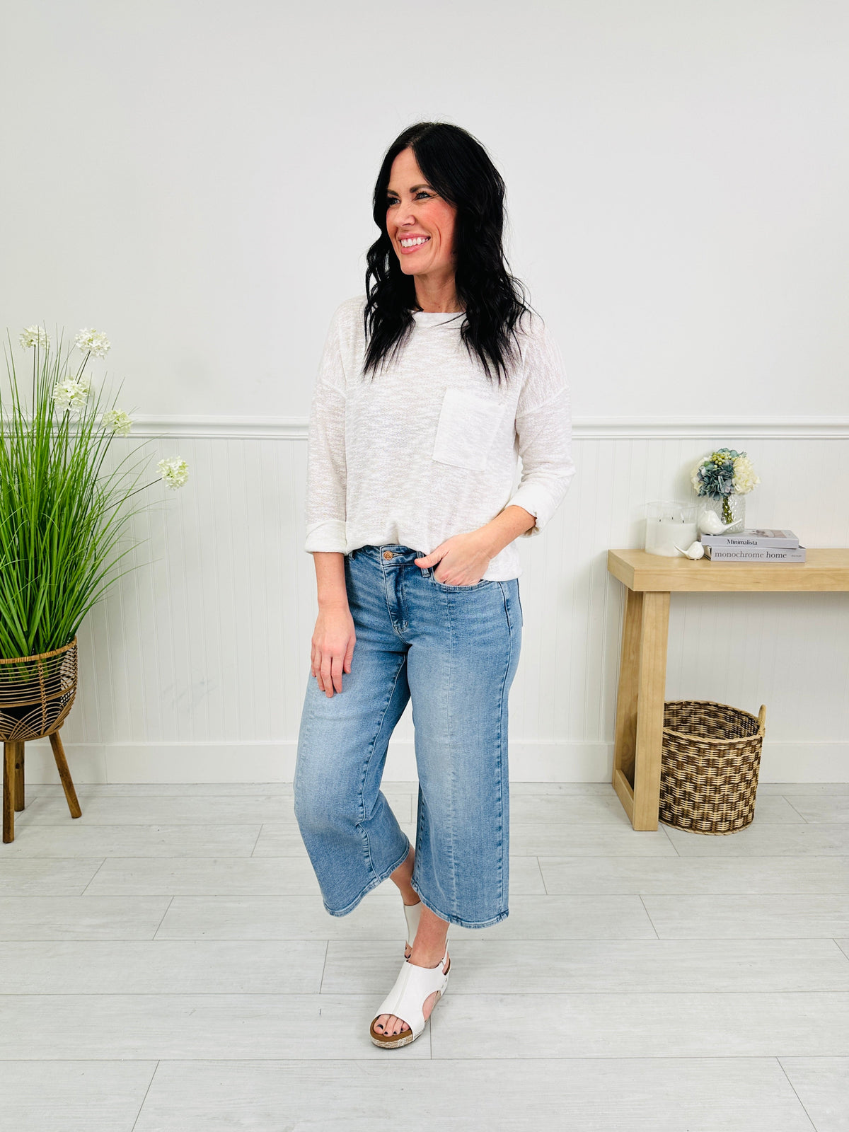 Spring Forward Cropped Wide Leg Jeans