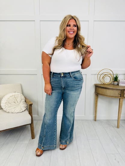 Main Attraction Vintage Wash Flares