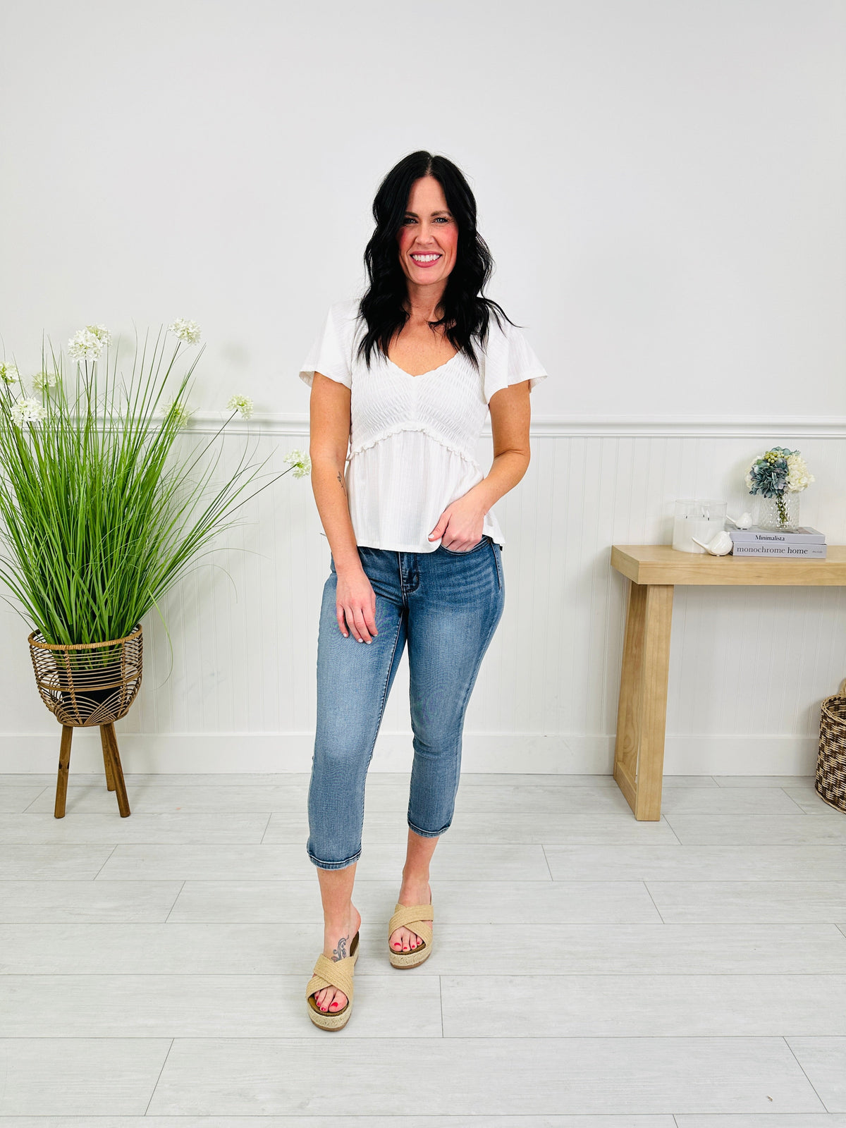Go Against The Grain Capri Jeans