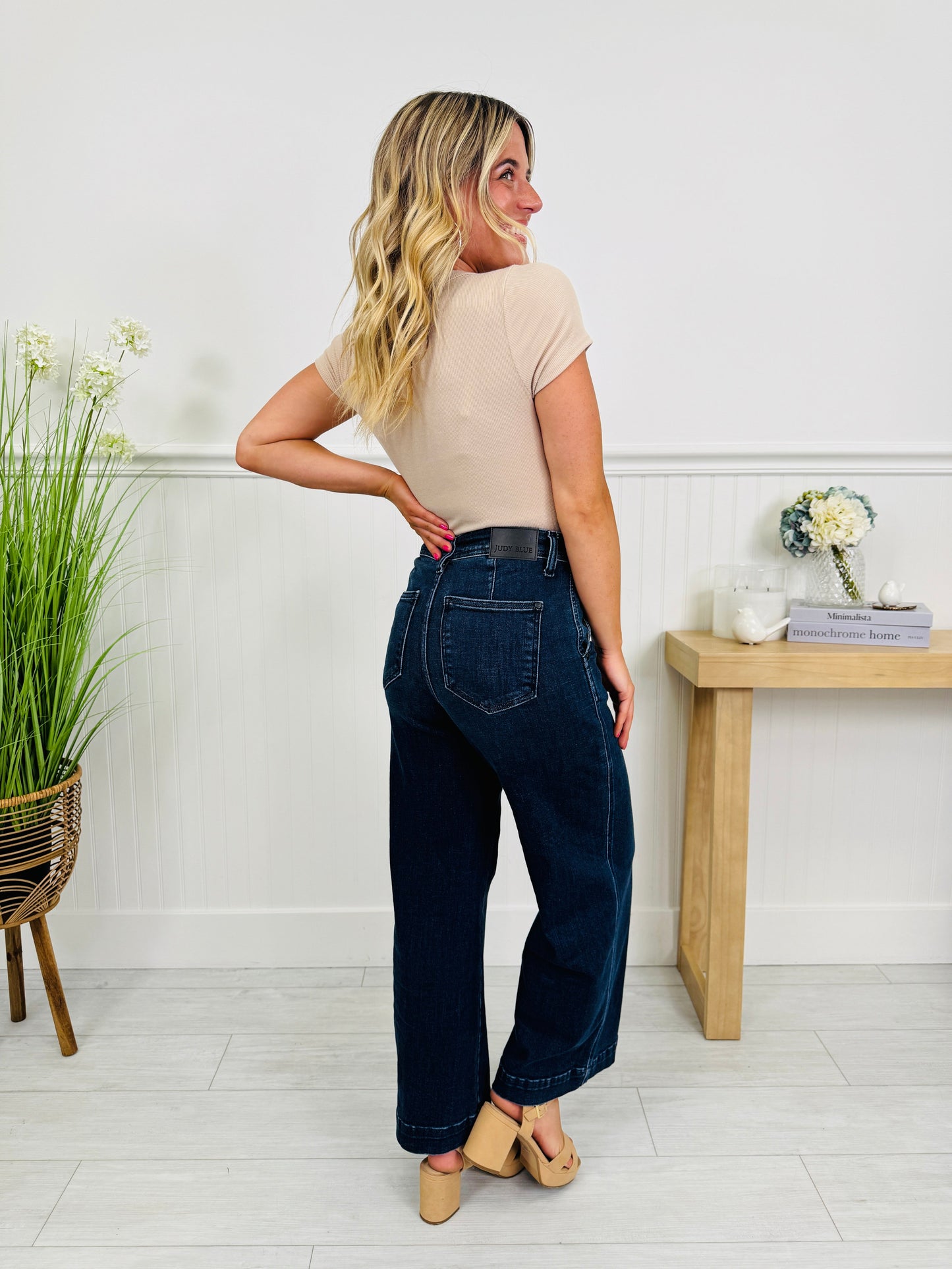 Timeless Touch Trouser Wide Leg Ankle Jeans