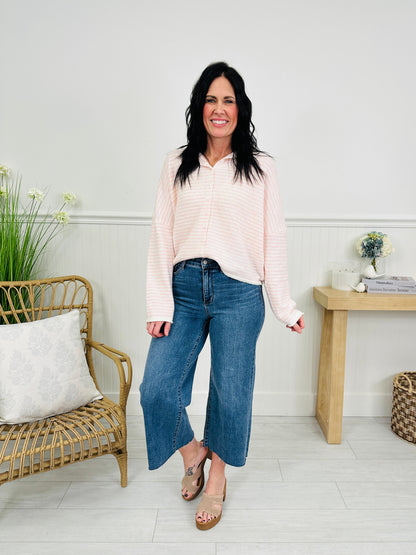 Fresh Start Wide Leg Cropped Jeans