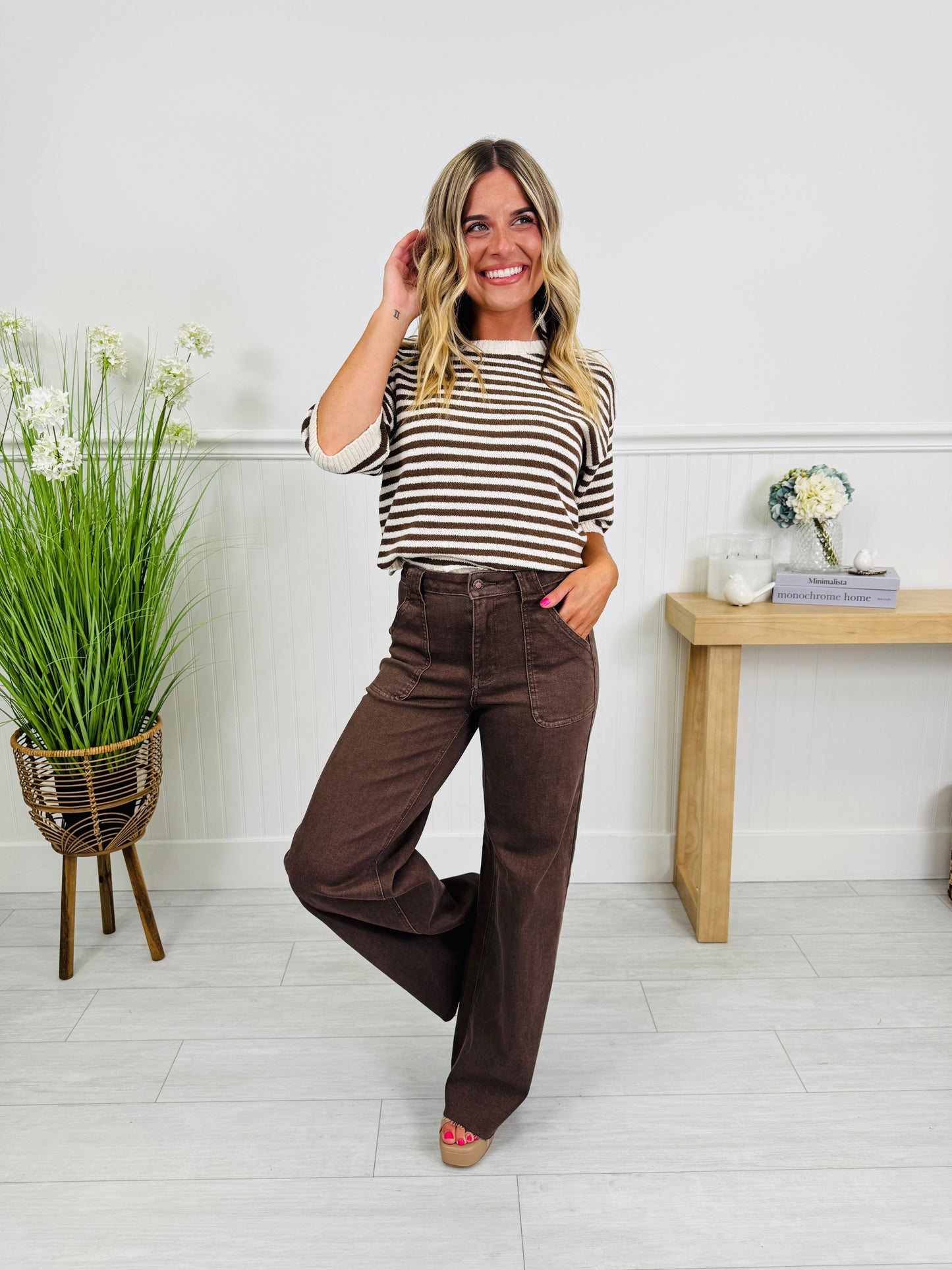 Box of Chocolates Retro Wide Jeans