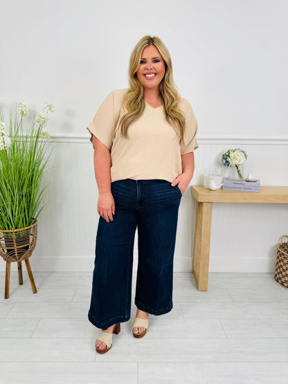 Timeless Touch Trouser Wide Leg Ankle Jeans