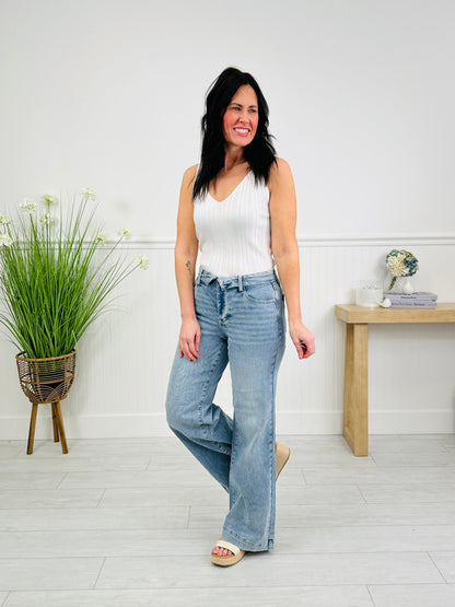 Right on Trend Retro Wide Leg Jeans