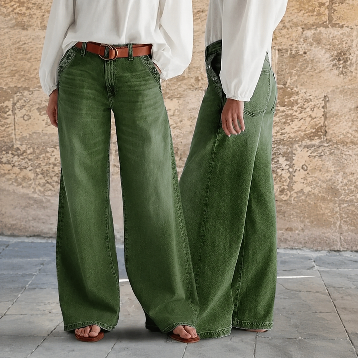 Women's Loose Fit Baggy Oversized Straight Leg Denim Jeans with Pockets