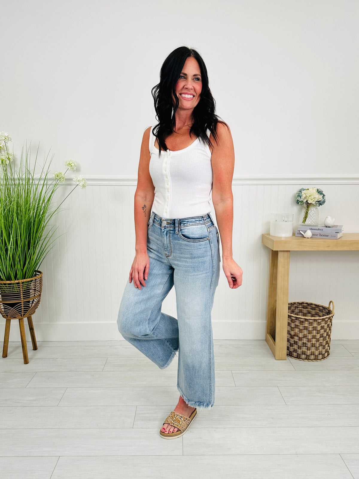Ankle Ready Ankle Wide Leg Jeans
