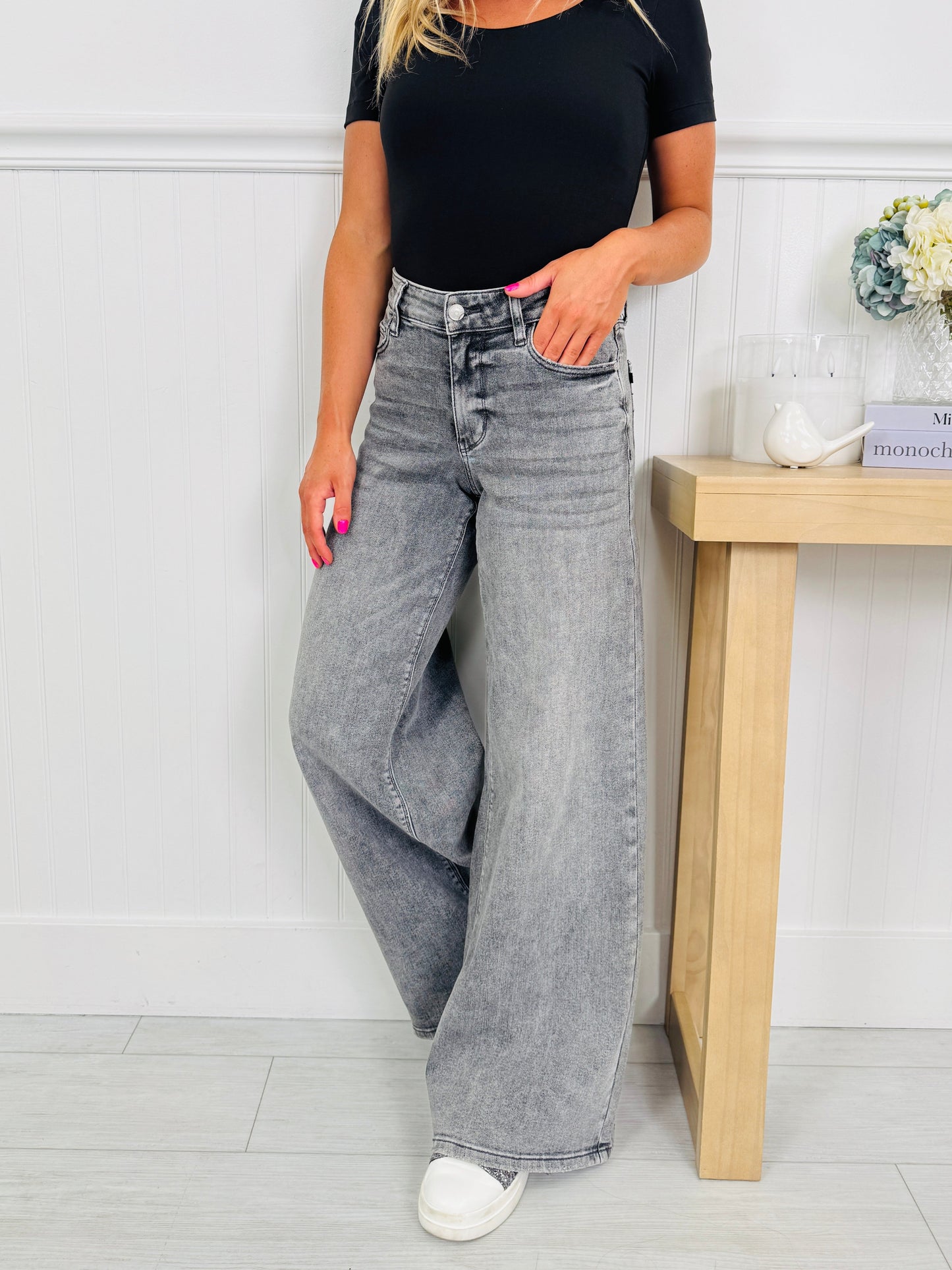 Smoke Show Palazzo Wide Leg Jeans