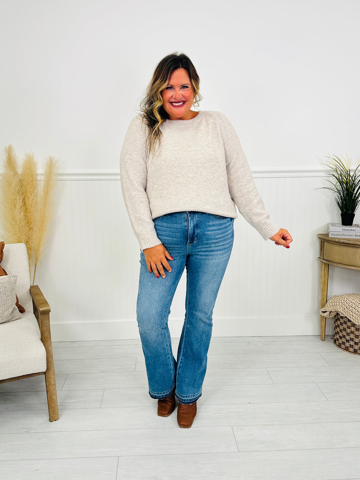 Shift In Seasons Tummy Control Slim Bootcut Jeans