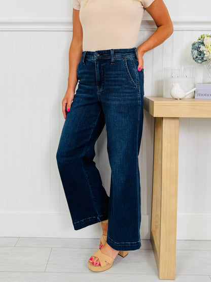 Timeless Touch Trouser Wide Leg Ankle Jeans