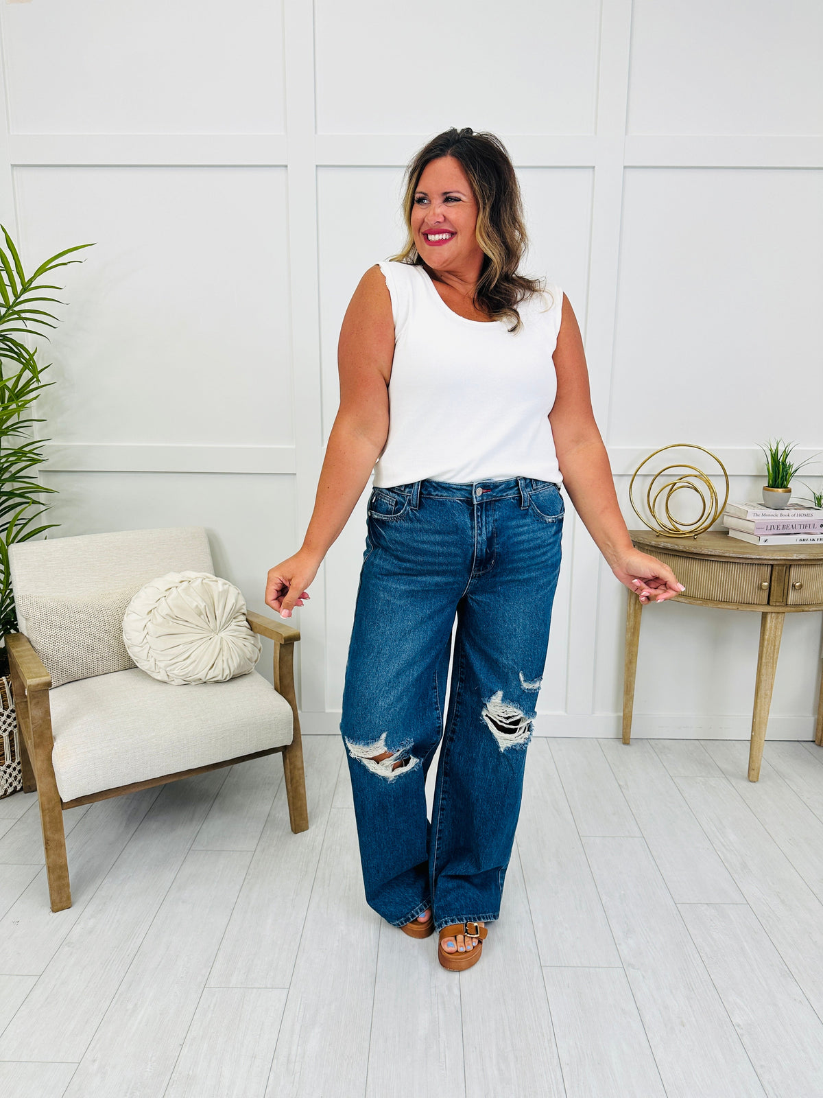 Fit To Flatter Straight Leg Adjustable Column Jeans