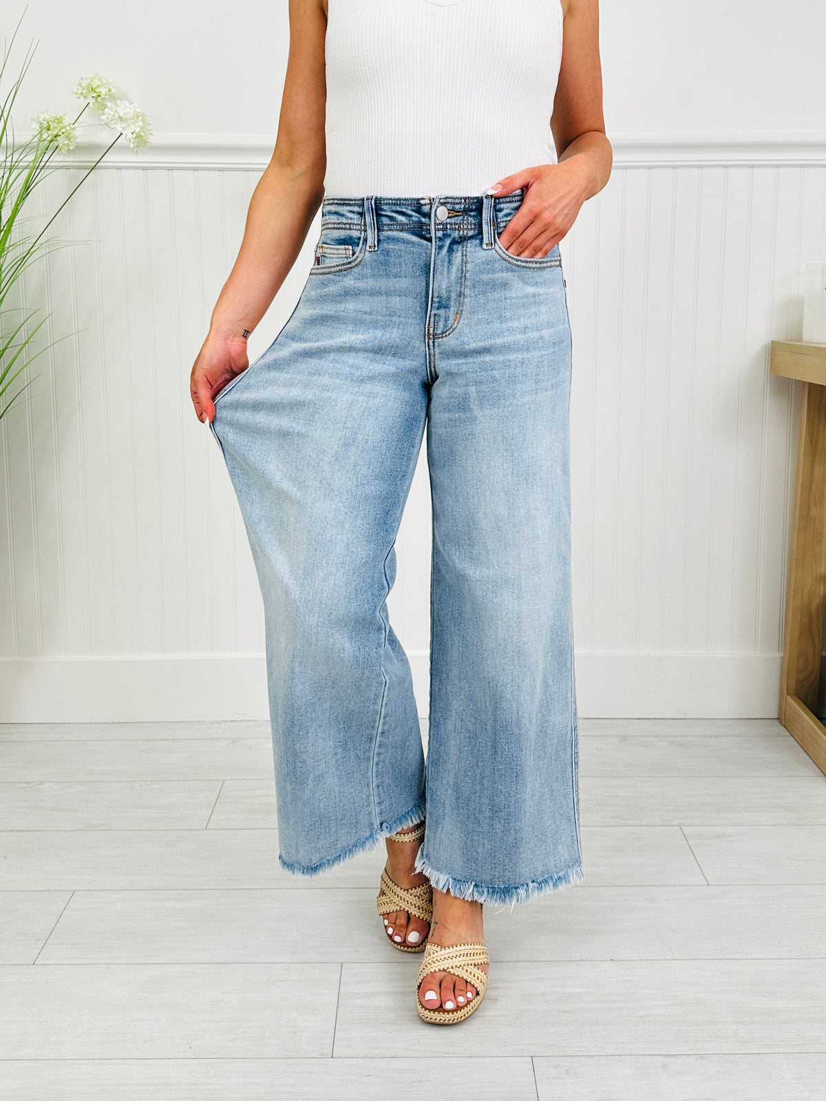 Ankle Ready Ankle Wide Leg Jeans