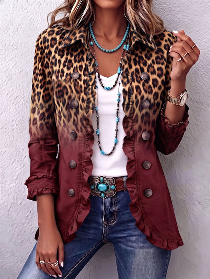 🤲LAST DAY SAVE 49% ⏰Boho-chic Floral Embroidered Utility Ruffled Trim Jacket
