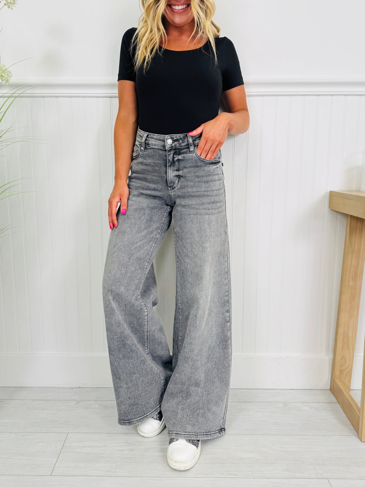Smoke Show Palazzo Wide Leg Jeans