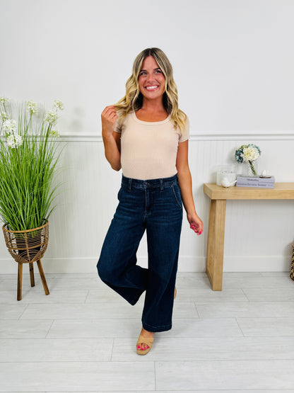Timeless Touch Trouser Wide Leg Ankle Jeans