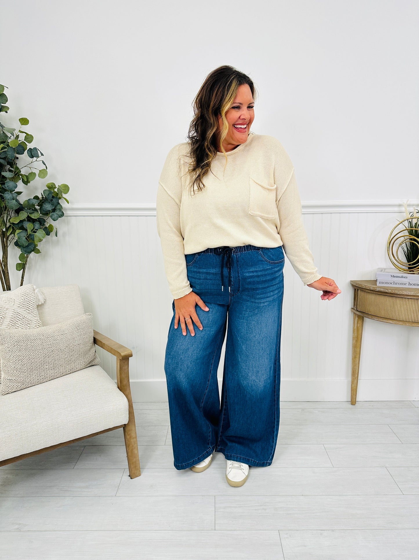 Light As A Featherweight Palazzo Jeans