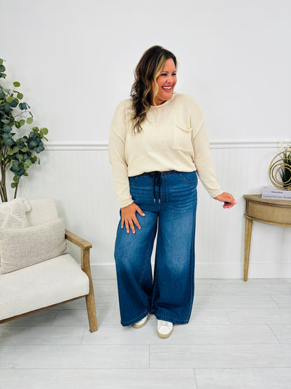 Light As A Featherweight Palazzo Jeans