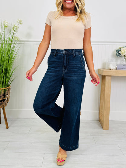 Timeless Touch Trouser Wide Leg Ankle Jeans