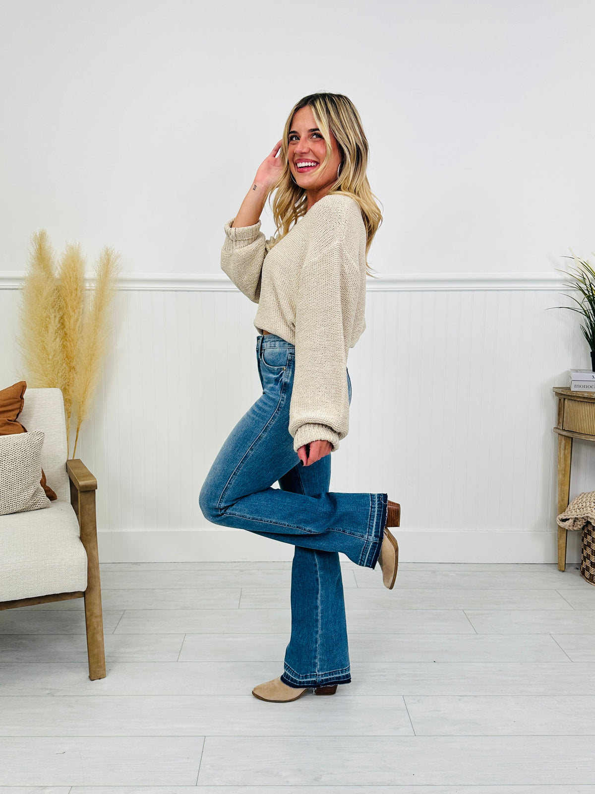 Shift In Seasons Tummy Control Slim Bootcut Jeans