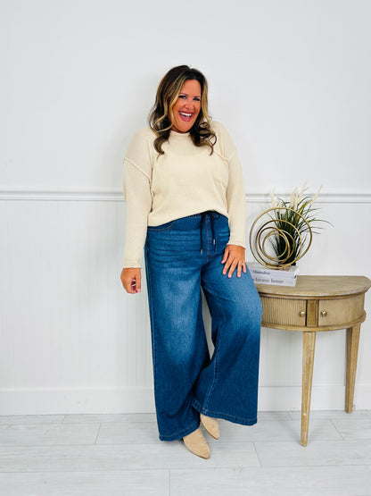 Light As A Featherweight Palazzo Jeans