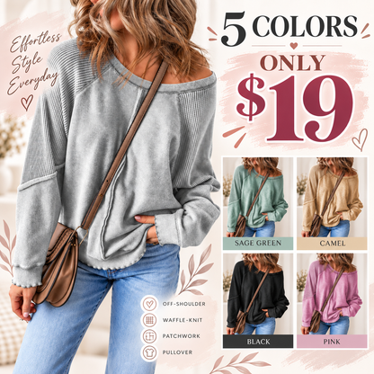 Lena Waffle Pullover