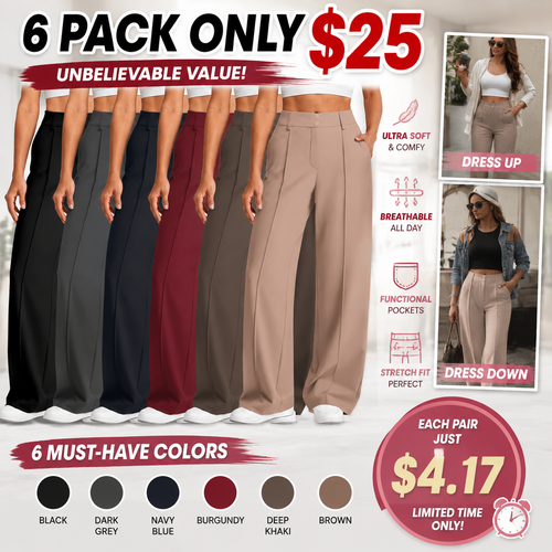 🔥Women's Straight Leg Ponte Yoga Pants with Pockets