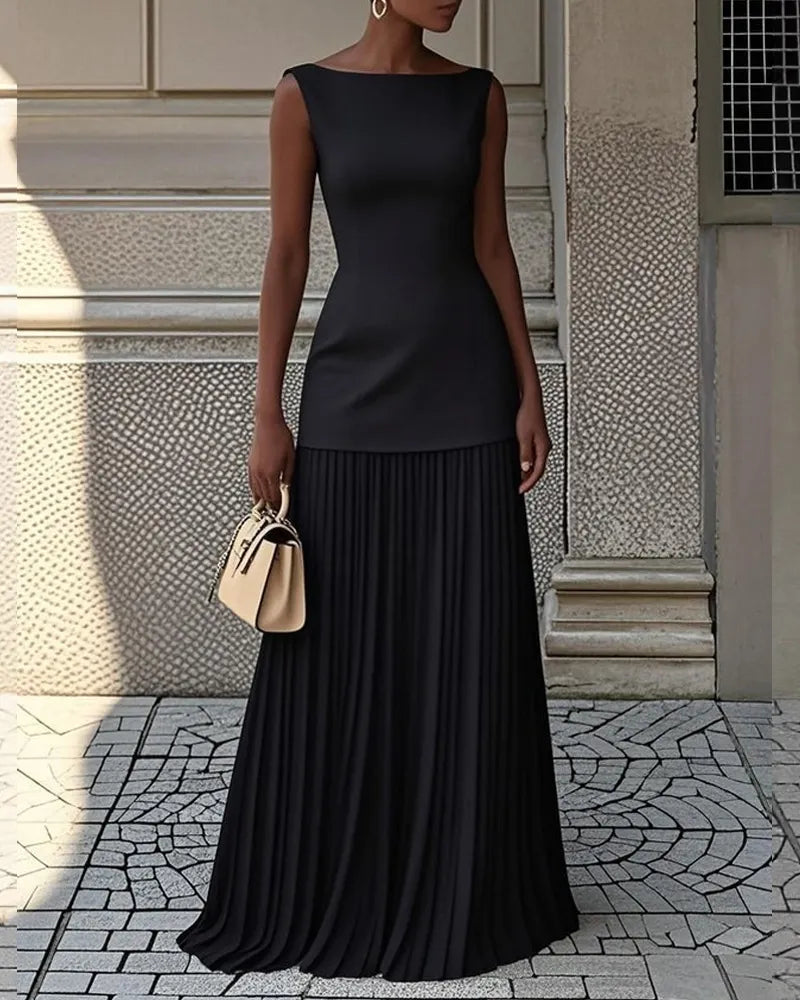 Elegant Off-shoulder Top Dress Set
