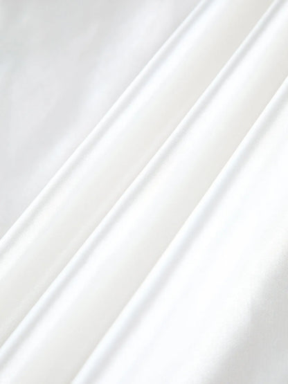 Zippered Satin A-Line Skirt