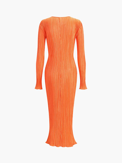 Havana Calling Plisse Long Dress