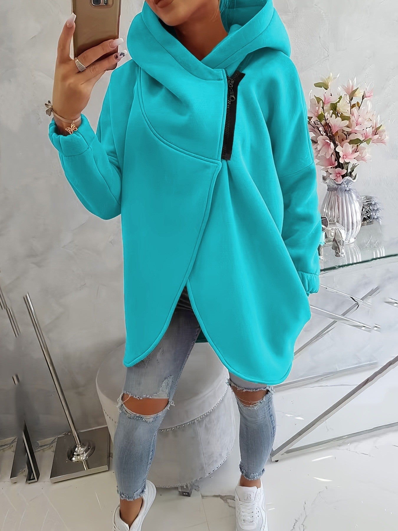 🌷Brielle - Stylish oversized warm zipper hoodie jacket